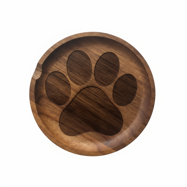 PawPrint Wooden Tray