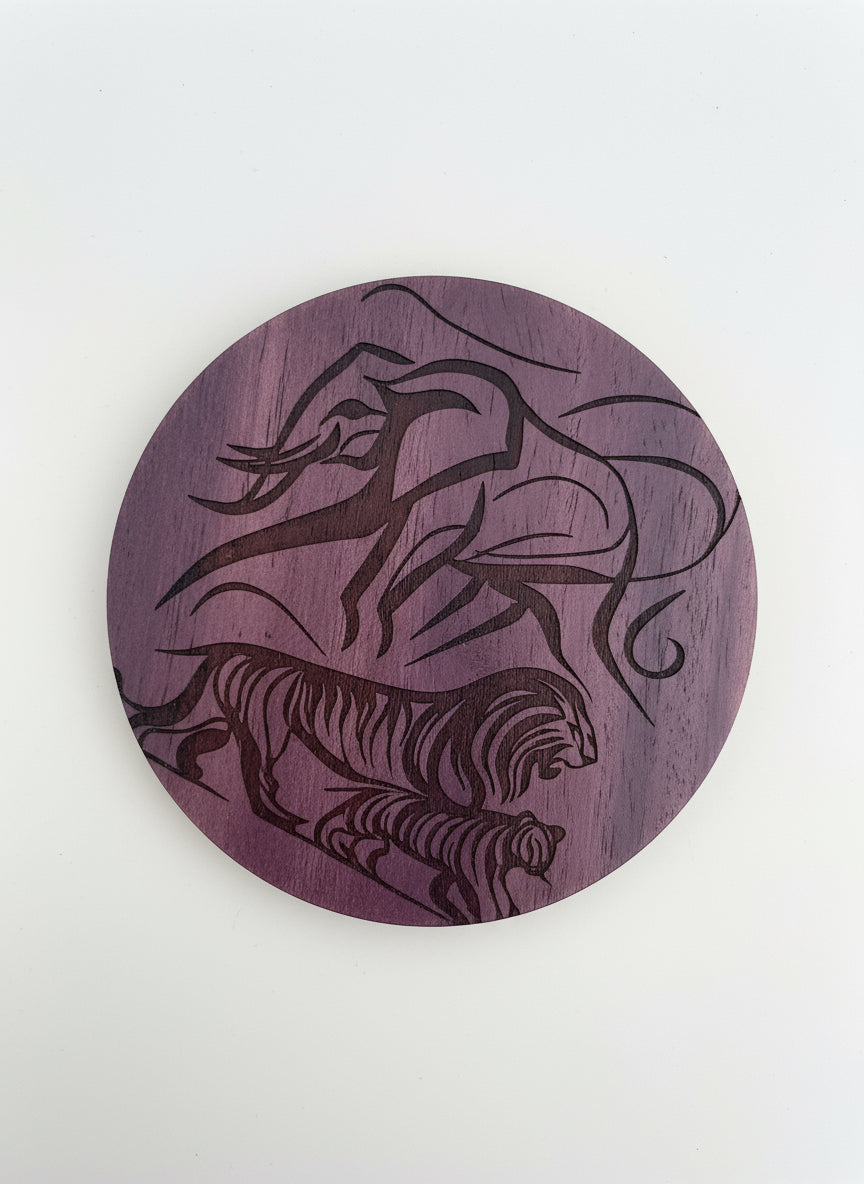 Elephant engraved coaster