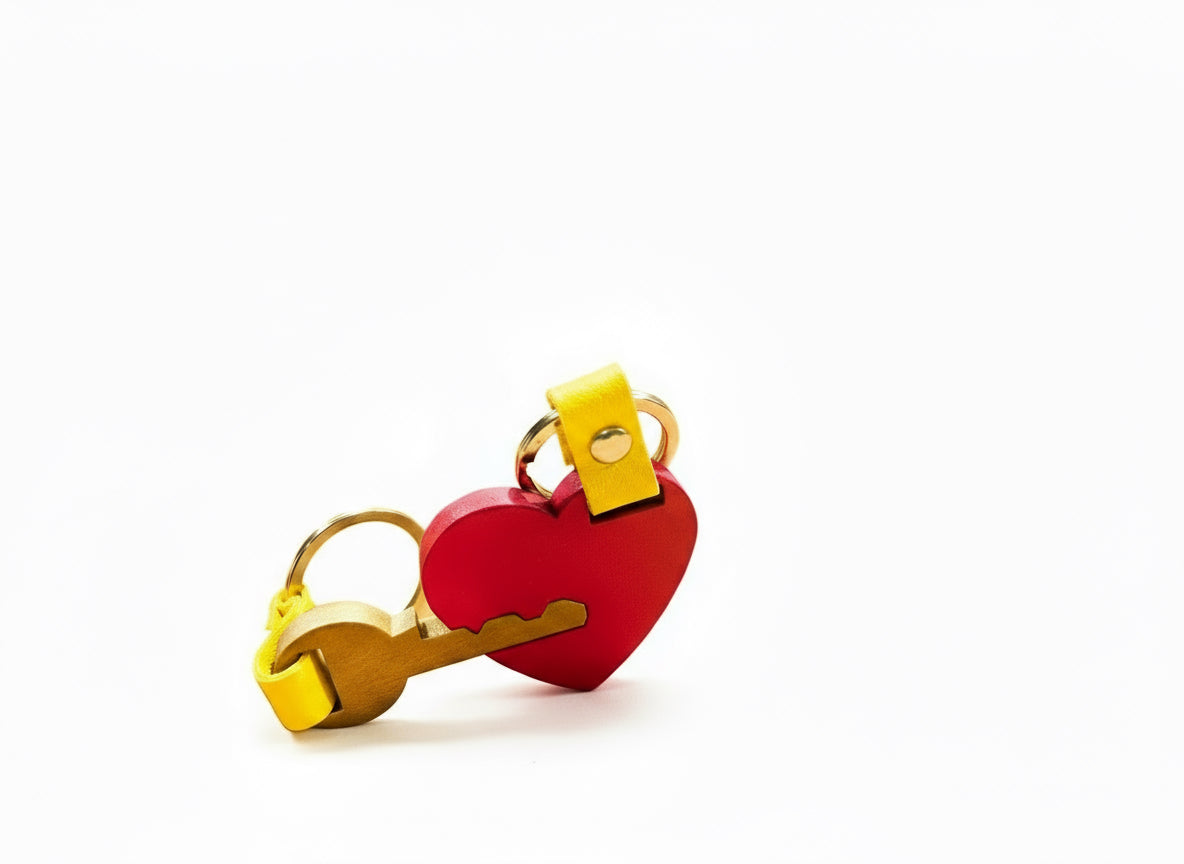 Key and heart key chain